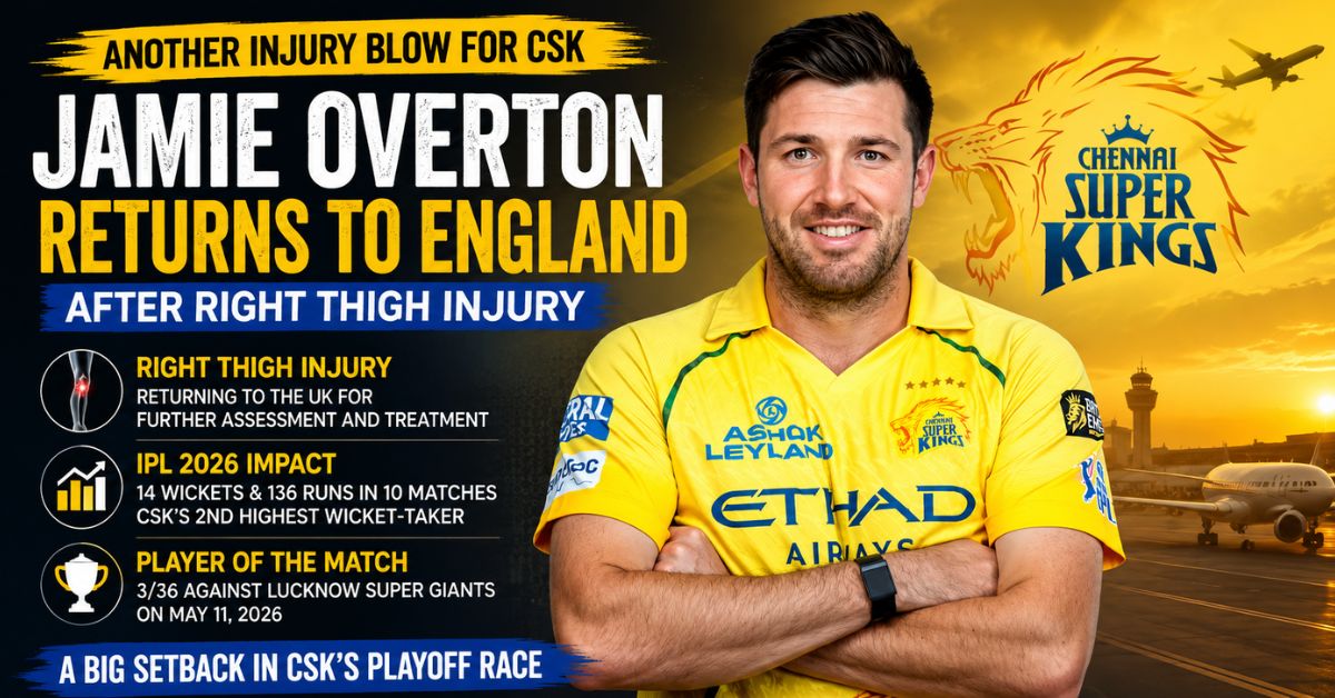 CSK’s Jamie Overton faces injury setback