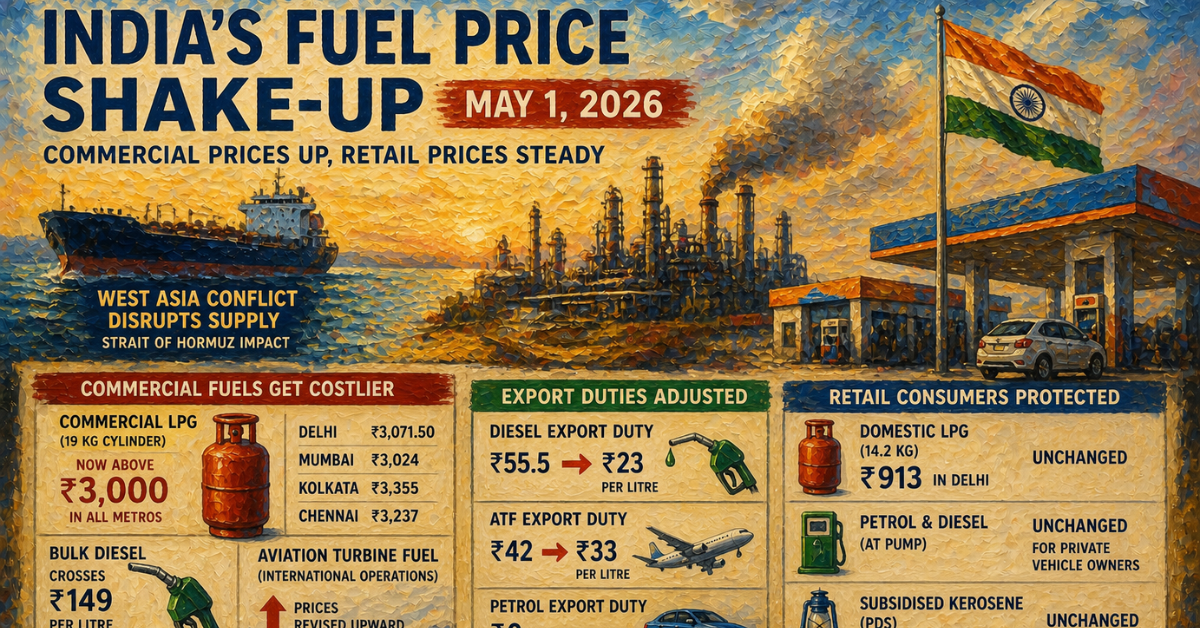 India Raises Commercial Fuel Prices Amid West Asia Disruption