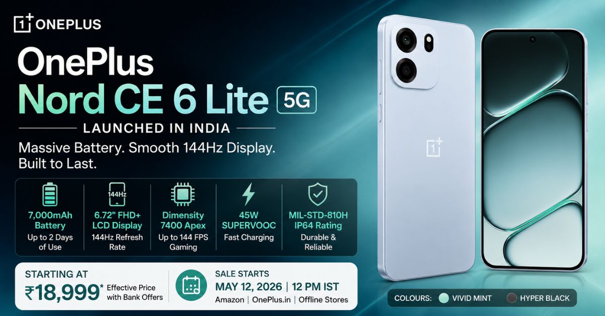 OnePlus Nord CE 6 Lite launch