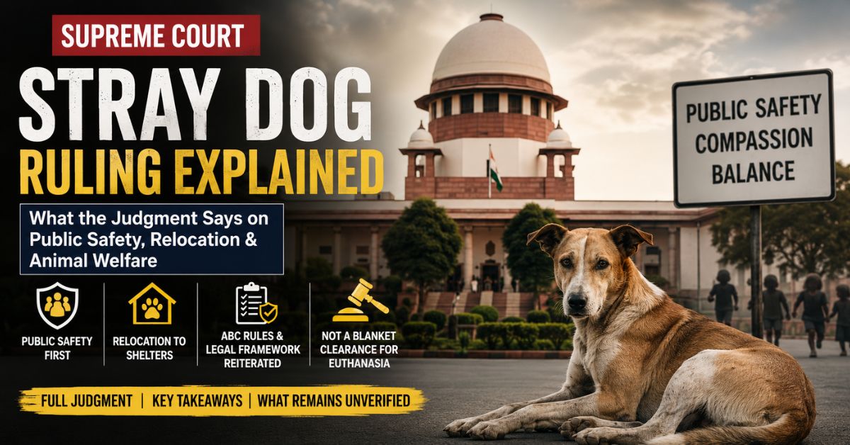 Supreme Court ruling on stray dog welfare