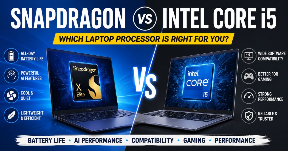 Snapdragon vs Intel Core i5 comparison
