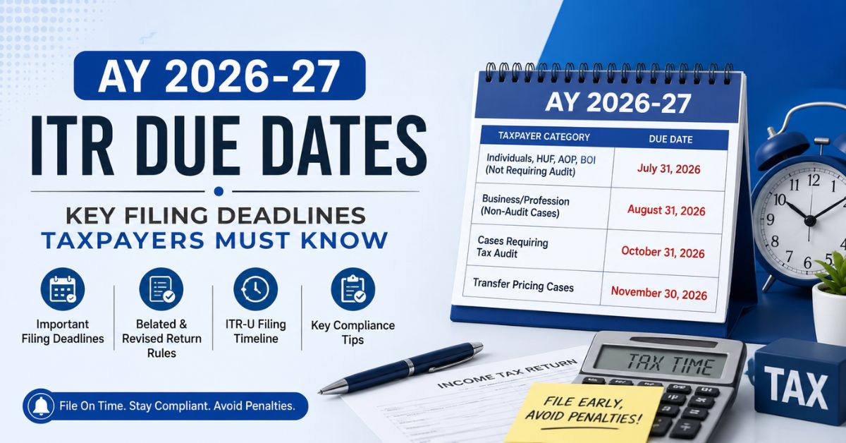 Tax filing deadlines infographic for 2026