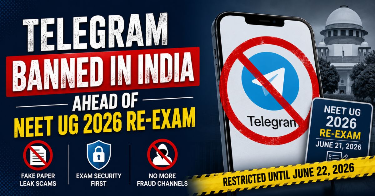 Telegram ban ahead of NEET 2026 re-exam