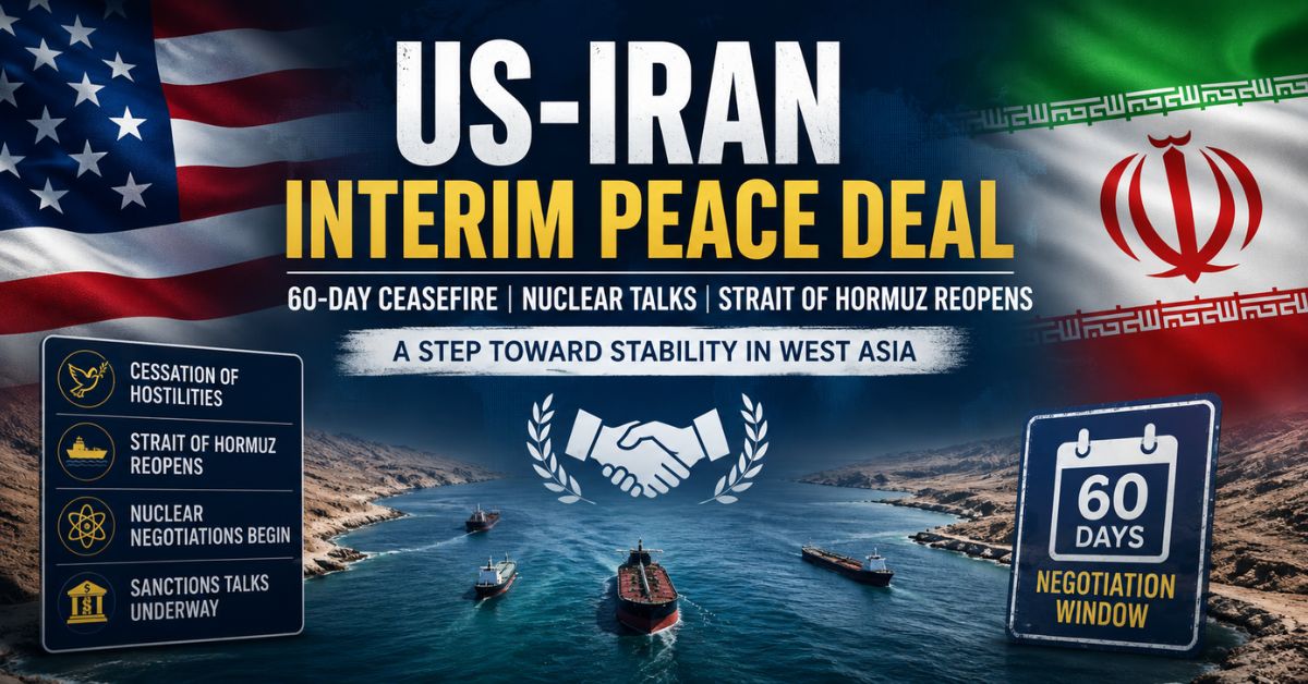 US-Iran Interim Peace Deal Opens 60-Day Window for Nuclear Talks and Regional Ceasefire